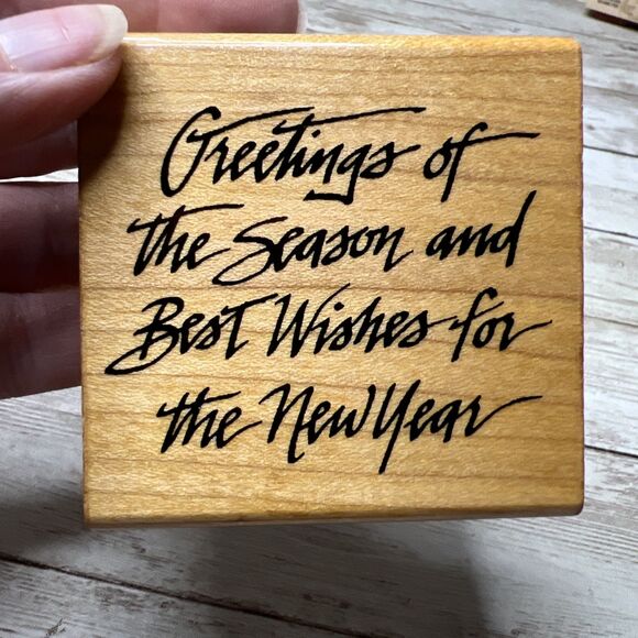 Lot of 20 Christmas PSX Design (1980-1999) Wood Mounted Rubber Stamp Vintage - Picture 15 of 16